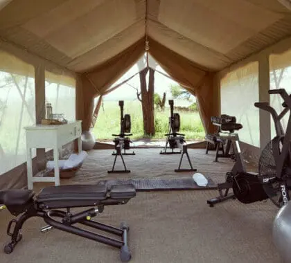 Tented gym | LABA Migration Camp