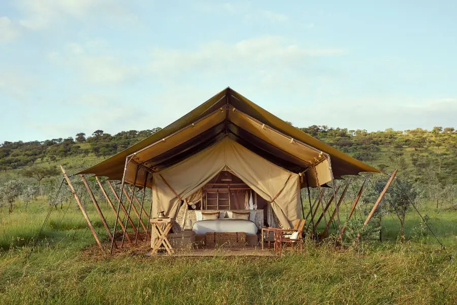 Exterior of a standard tent | LABA Migration Camp