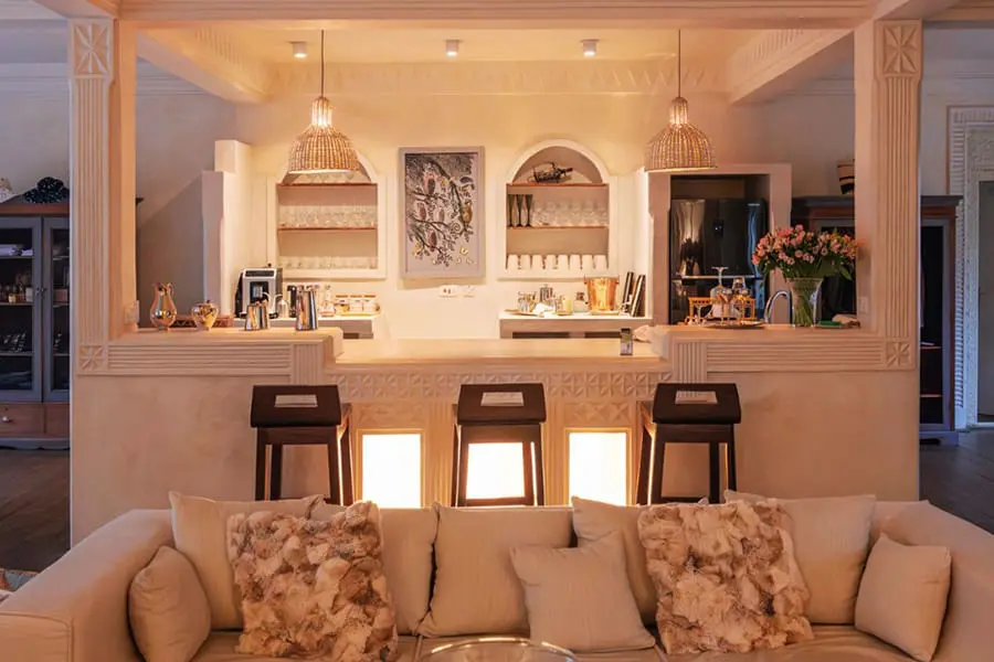 Enjoy a drink from the bar.
