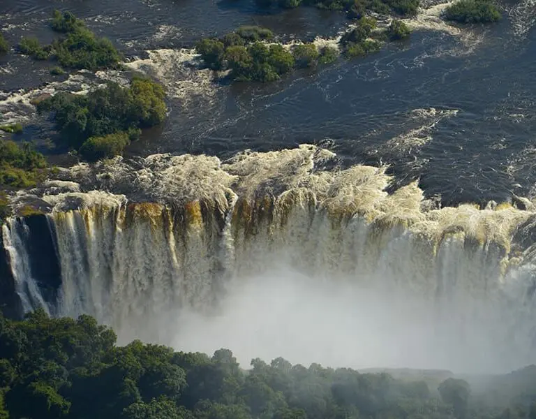 Victoria Falls in full flood season.