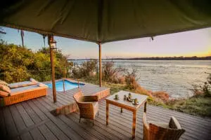Old Drift Lodge Luxury Tented Suite exterior.