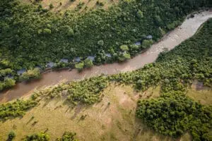 Sanctuary Olonana on the banks of the Mara River.
