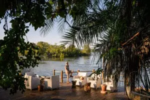 Incredible river views from the lodge at Sussi & Chuma.