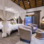 Interior del chalet de lujo.