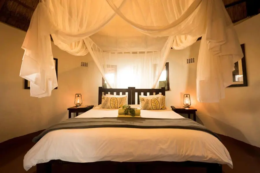 Drift asleep to the sounds of nature in your plush double bed. 