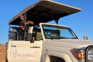 Susan genießt ihre Zeit in Namibia. 