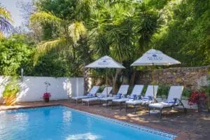 Relish a refreshing dip in the pool.