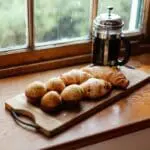 Melt-in-your-mouth crossaints are complemented by a freshly pressed coffee. 