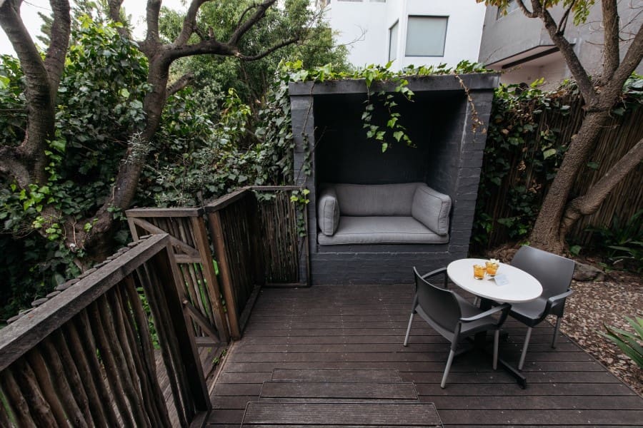 A cosy nook is the ideal spot for a light lunch. 