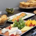 Snack on decadent cheeses and wholesome muffins in between meals.