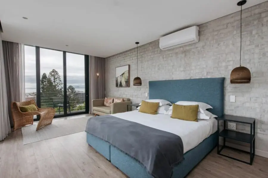 A super king-sized bed invites a comfortable night's rest.