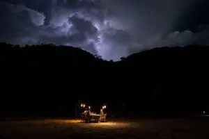 Dining under the stars.