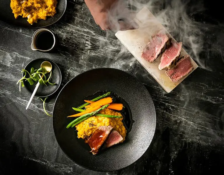 Fine dining achieved with fresh produce sourced from South Africa.