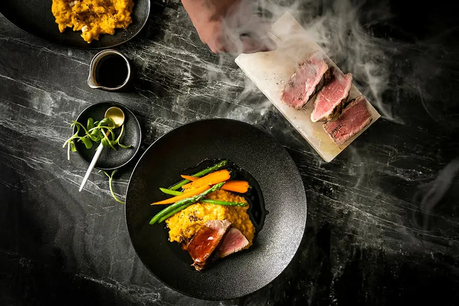 Fine dining achieved with fresh produce sourced from South Africa.