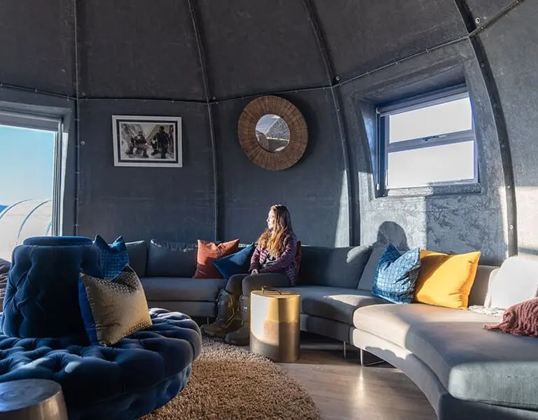 The lounge pod - the perfect spot to gather and relax in between meals and activities.