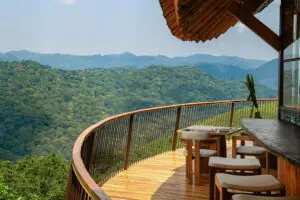The viewing deck. 