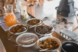 An energising breakfast buffet awaits, ready to fuel your day.