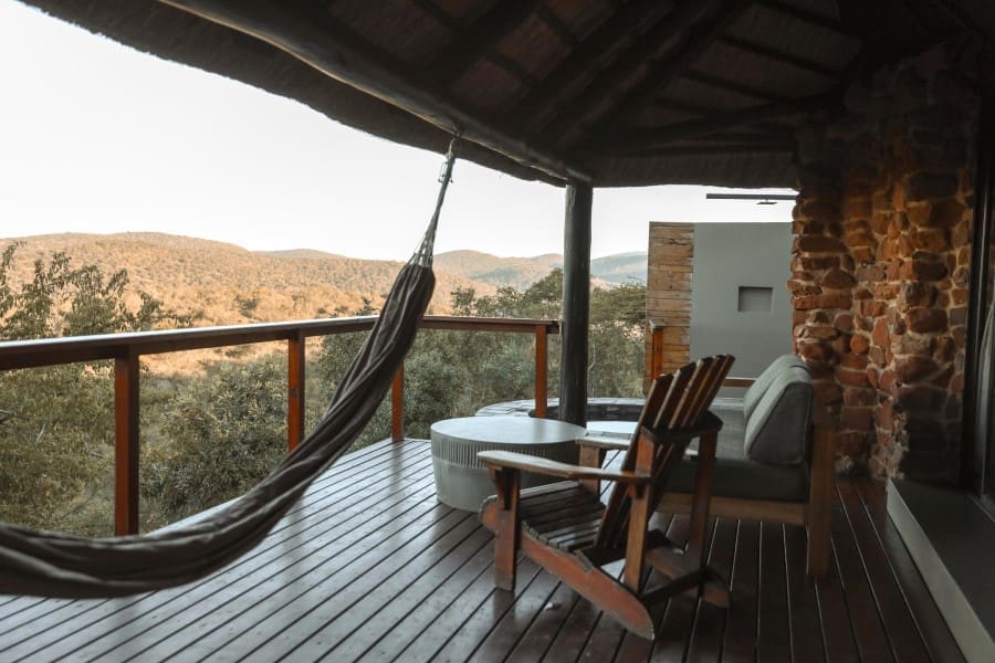 Your viewing deck is replete with a private plunge pool, hammock, and outdoor shower.