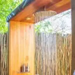 Each lodge boasts an outside shower, inviting you to indulge in a wild cleanse.