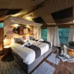 Each tent offers luxury comforts. 