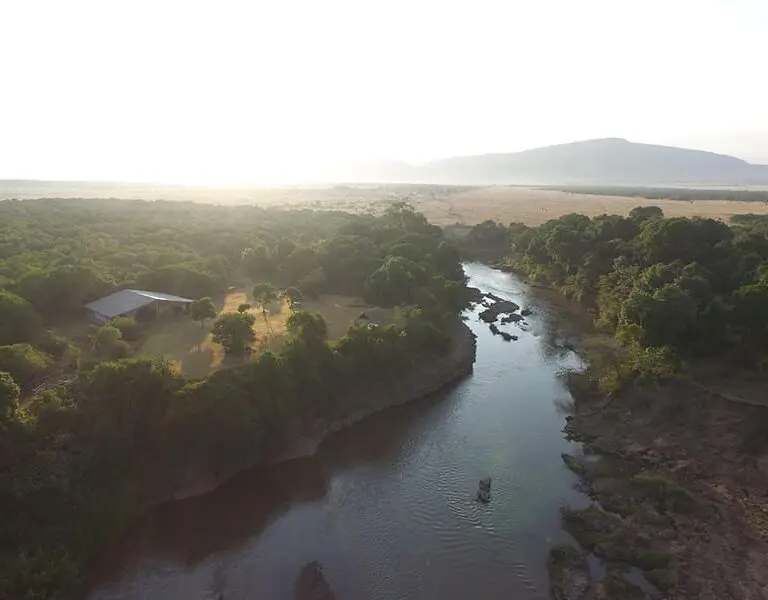 Perched on the edge of the Mara River. 