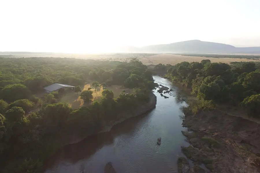 Perched on the edge of the Mara River. 