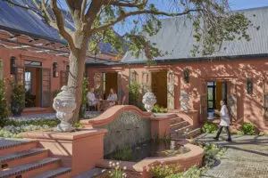 Dine in the courtyard. 