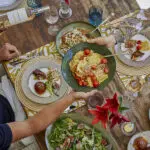 Meals are prepped on-site by a private chef and mealtimes are flexible. 