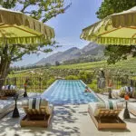 Franschhoek's vineyards and mount