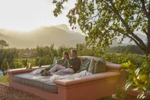 Sip on award-winning wines and admire the sun setting over the valley. 