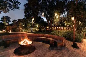 Gather around the fire in the evenings. 