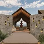 As you enter Laba Grumeti Art Lodge, you're met by a dramatic façade that echoes the ambience of the Serengeti.