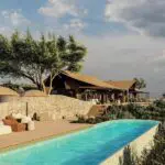 Enjoy refreshing dips in the infinity lap pool.