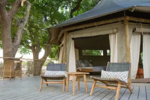 The viewing deck of the Luxury Tent.