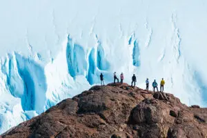 Summit nunataks and enjoy panoramic views.