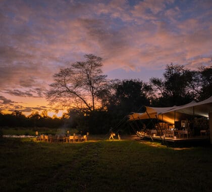 The sun dips over the horizon marking a romantic end to each day.