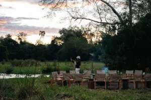 Savour riverside sunsets.