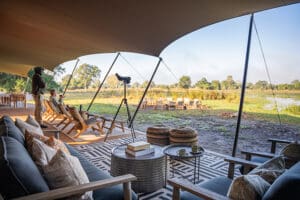 Chicar's deck is perfectly positioned for a superb 'armchair' safari.
