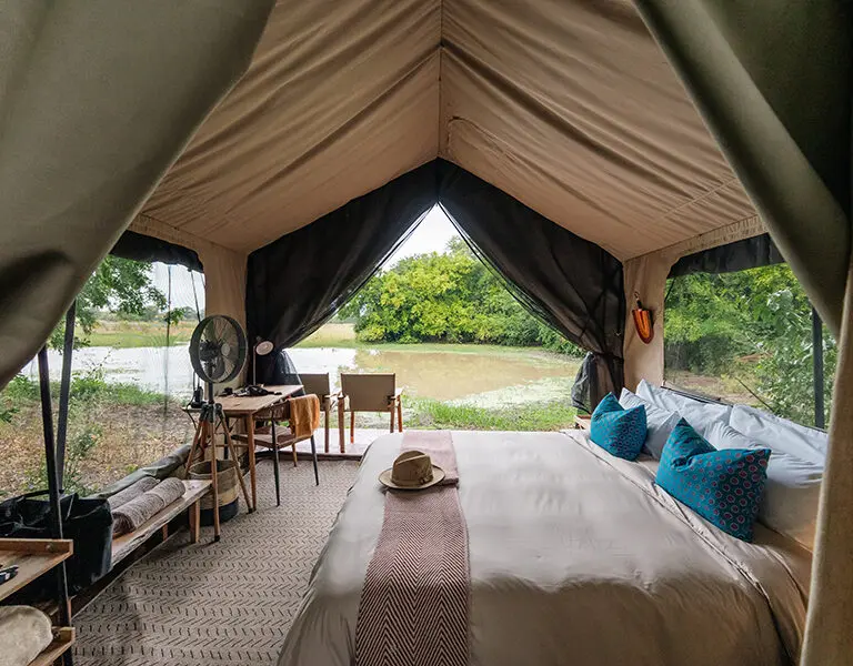 Your cosy safari tent interior.