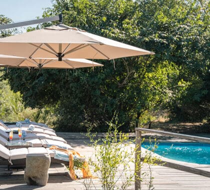 Afternoons are best spent relaxing by the pool.