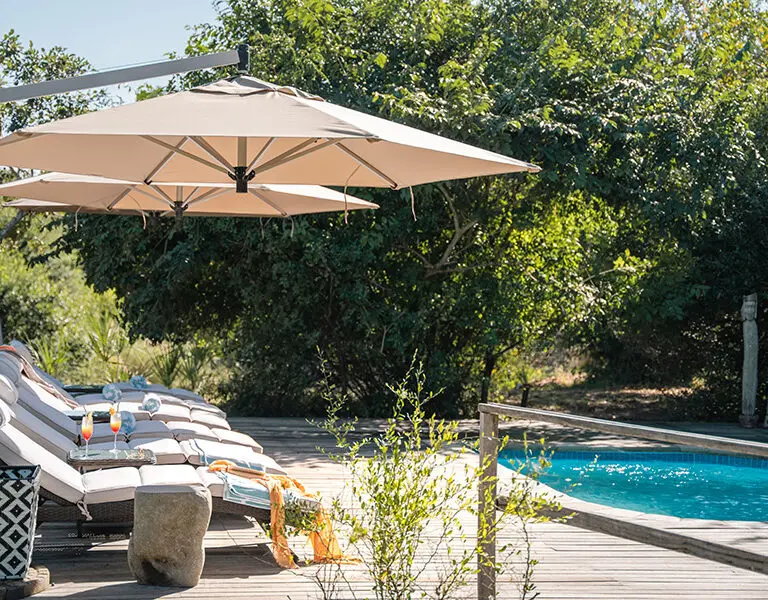 Afternoons are best spent relaxing by the pool.