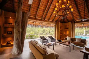 The indoor lounge.