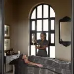 Savour relaxing spa treatments. 