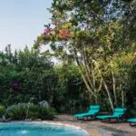 Enjoy poolside sunbathing. 