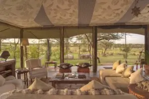 El salón central ofrece un espacio diáfano para relajarse entre actividad y actividad. 