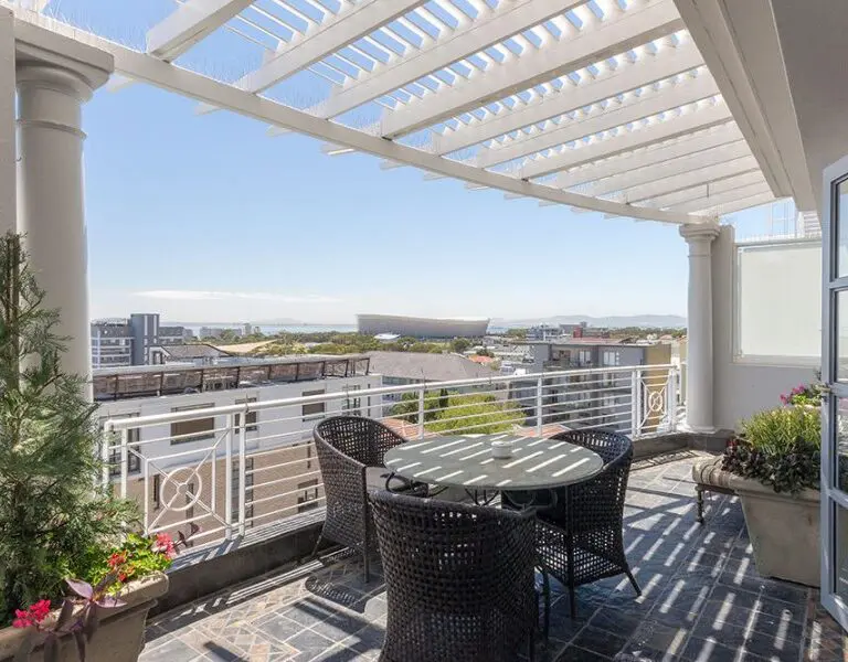 Each apartment boasts north-facing views of Green Point. 