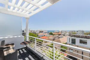 Vista desde el apartamento de 1 dormitorio de la 5ª planta.