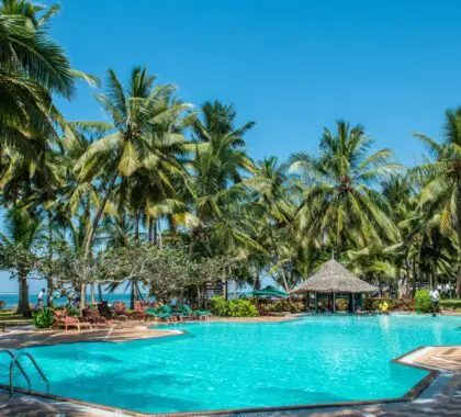 Spend the afternoon sunbathing by the pool. 