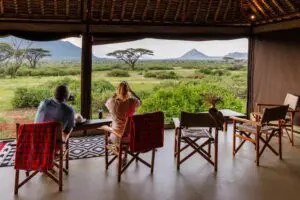Relax in a deck chair for an easy armchair safari experience.