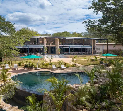 Waterfalls Lodge grounds.